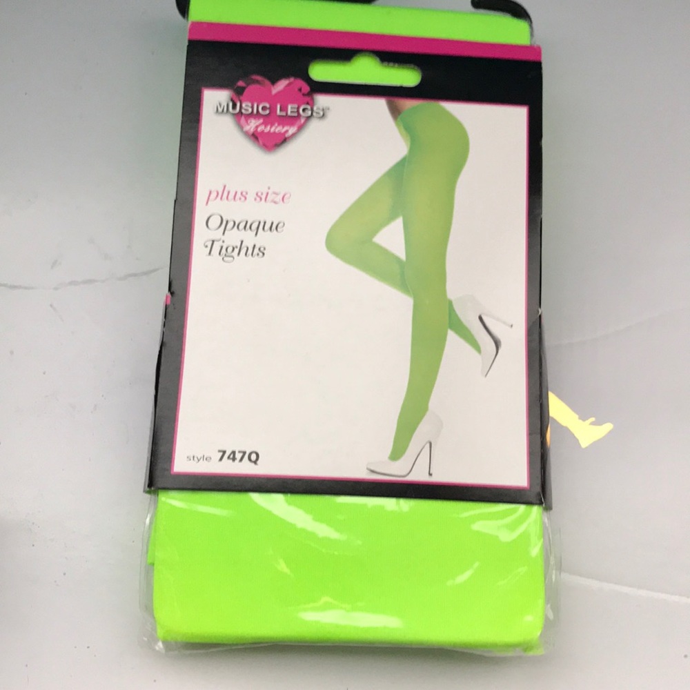 Green opaque tights